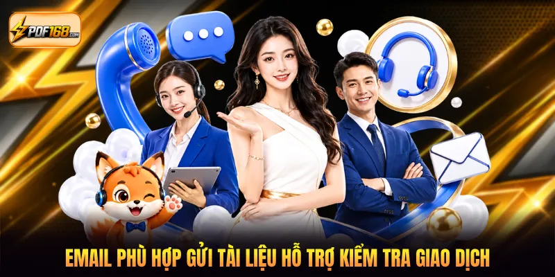 Email phù hợp gửi tài liệu hỗ trợ kiểm tra giao dịch