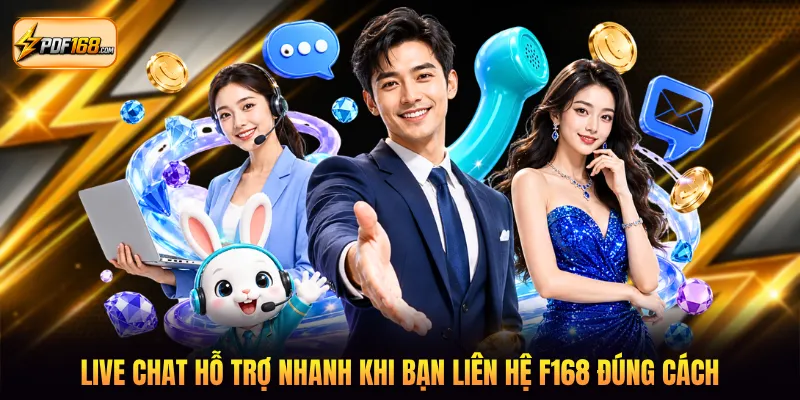 Live Chat hỗ trợ nhanh khi bạn liên hệ F168 đúng cách